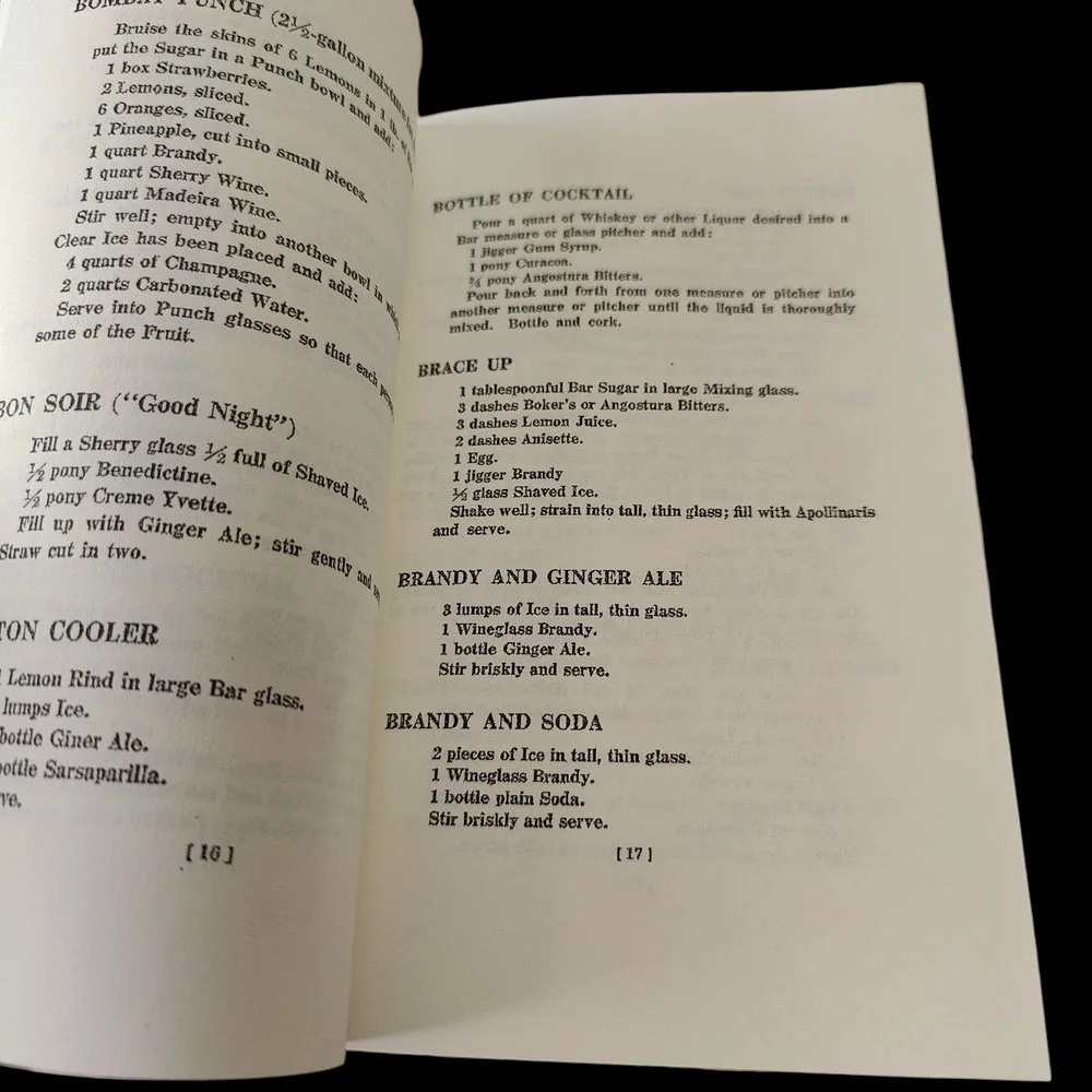 The Ideal Bar Tender by Tom Bullock a 1917 Reprint